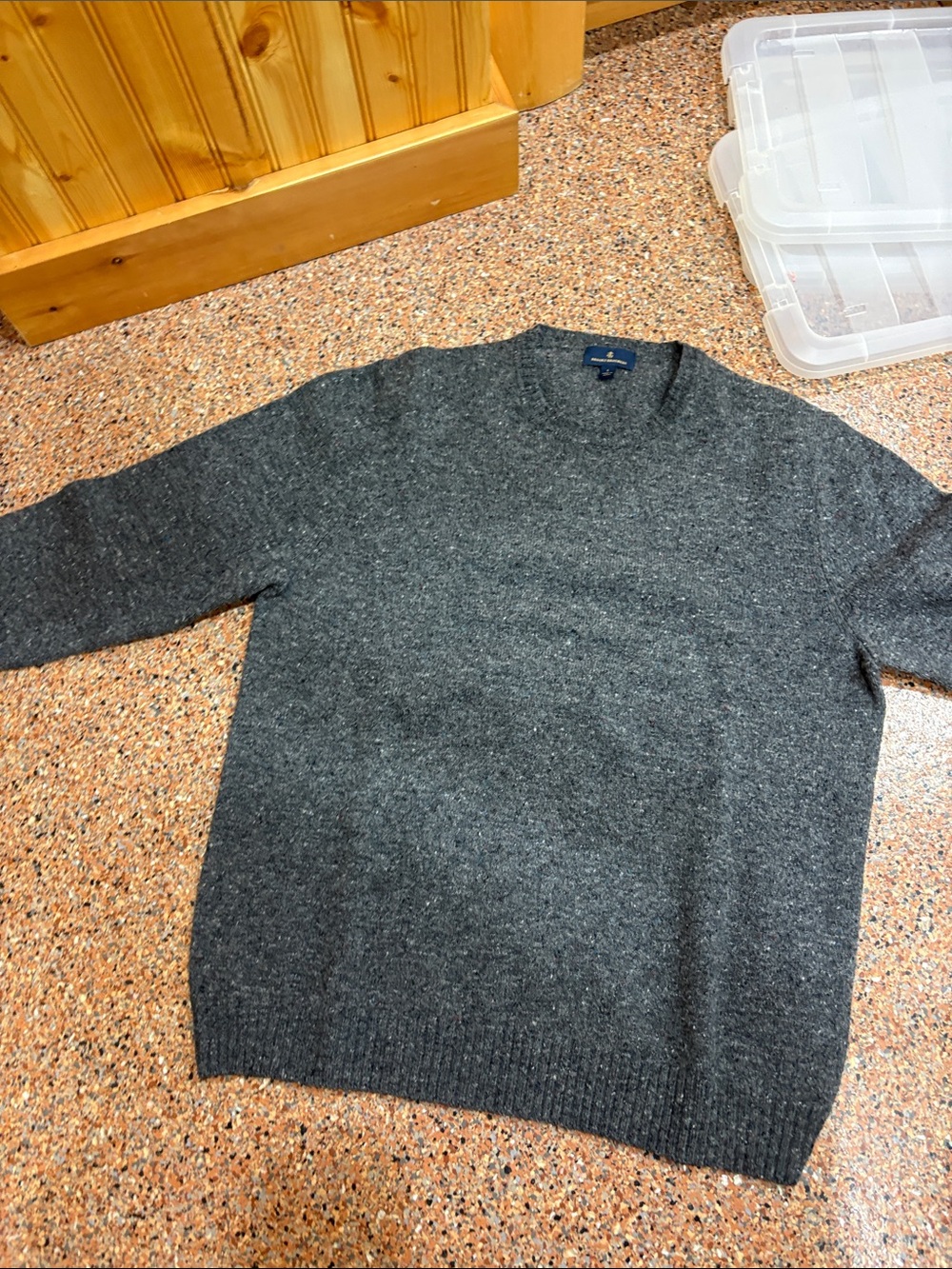Brooks Brothers Charcoal Crewneck Sweater
